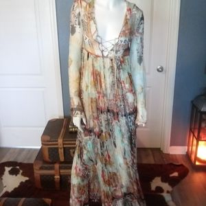 Blumarine maxi sheer dress sz 38